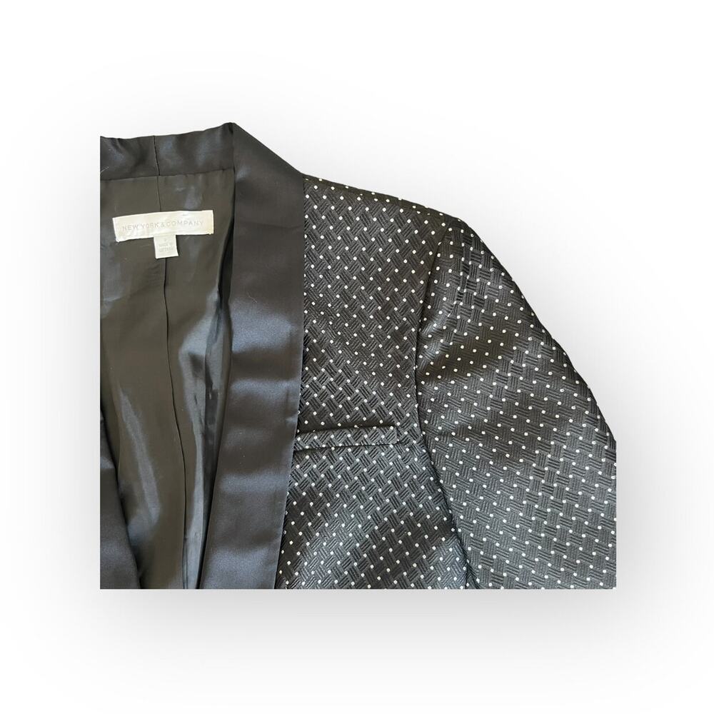 Women's / Teen Tux Style Satin Suit Jacket Blazer - Picture 2 of 8